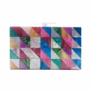 Nouvelle pochette de luxe faite à la main en résine époxy, imitation perle, plaqué or, papillon, ensemble de sacs à breloques solides pour mariage de femmes - Product Image 2