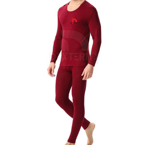 Wholesale <b>Men's</b> <b>Thermal</b> <b>Inner</b> <b>Wear</b> Long Johns Suit Polyester/Cotton Fabric Standard Thickness Crew Neck Breathable Eco-Friendly - Product Image 2