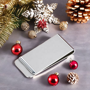 Onun ve onun için toptan gümüş klip Metal para kıskacı ince cep para klip - Product Image 5