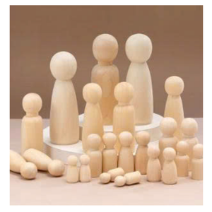 Poupée en bois créative poupée en bois en gros en vrac authentique à la main bricolage Kit d'artisanat naturel inachevé qualité supérieure exportation - Product Image 5