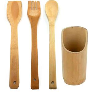 Fabrication et vente en gros de cuillères en bambou vaisselle pour restaurant spatule ensemble d'ustensiles de cuisine haute qualité du Vietnam - Product Image 5