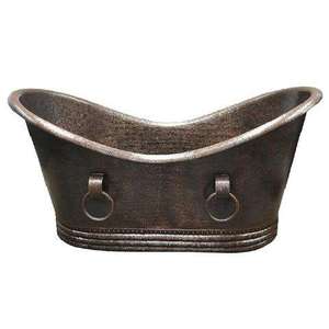 อ่างอาบน้ำทองแดงตีขึ้นรูปทรงวินเทจ สำหรับการแช่ตัวแบบลึก เหมาะสำหรับห้องน้ำที่ทันสมัยและคลาสสิก - Product Image 6