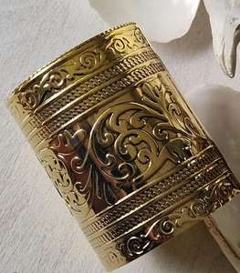 Bracelets en laiton légers avec un design complexe Nouveau bracelet jonc manchette en laiton Bracelets de taille en gros et personnalisés PAR HF CRAFTS - Product Image 2