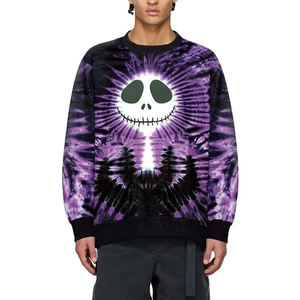 Nouveau 2025 unisexe 100% coton sweat à col rond surdimensionné tricoté conception avant imprimé brodé lavé blanc hommes sweats - Product Image 4