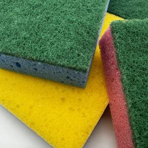 Casalina Multi-Color Antibacterial Dish <b>Cleaning</b> Scouring Sea Sponge <b>Pads</b> Pack 2 12.5x9x3cm Size Perfumed Antibacterial <b>Pads</b> - Product Image 4