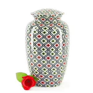 Handmade Cremation Urns Unique Mosaic Design Classic Handmade Adult Cremation Urns Enamel Coated Urns in Budget Friendly Price - Product Image 1