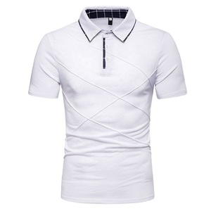 เสื้อยืดโปโลผ้าฝ้าย100ผู้ชายเสื้อโปโลปักโลโก้ตามสั่งพิมพ์ลาย OEM - Product Image 1