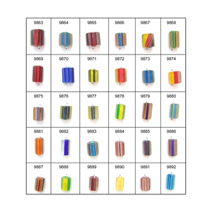 Perles de verre Chevron au design unique luxueux pour la fabrication de bijoux perles de verre Chevron de qualité supérieure faites à la main pour la fabrication de bracelets - Product Image 1