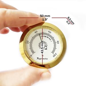 Hygromètre analogique AEK-Tech, cadre doré, cadran blanc, 50 mm - Product Image 3
