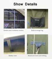 Tienda de aire para acampar al aire libre, tienda de cabina inflable portátil, parque familiar de gran espacio, a prueba de viento, impermeable para exteriores