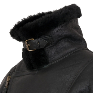 Chaqueta de cuero suelta para hombre a la moda, cuello vuelto de invierno, transpirable, impermeable, a prueba de viento, con cremallera frontal, venta al por mayor, precio barato - Product Image 5