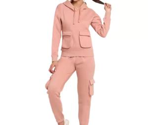 Survêtement décontracté à capuche pour femme grande taille, personnalisé, vente en gros OEM, pour entraînement sportif, jogging, coupe régulière, anti-plis - Product Image 3