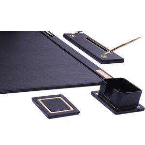 Luxury 8 Pieces Leather Desk Organizer <b>Set</b> Desk Accessories <b>Office</b> Organizer <b>Office</b> Accessories Leather Desk <b>Set</b> <b>Office</b> Supplies - Product Image 2