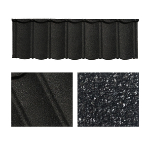 Miglior prezzo moderno 1340x420mm <span class=keywords><strong>tegole</strong></span> in metallo rivestite in pietra antiruggine scandole leggere in PVC ardesia alberghi parchi magazzini - Product Image 2