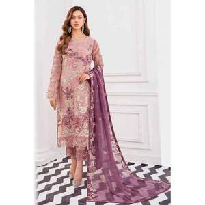 Collection trois pièces meilleure qualité Festival Wear Faux Georgette Salwar Kameez avec travail de broderie au prix de gros - Product Image 5