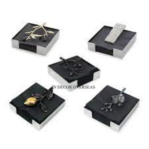 Vente chaude de haute qualité plaqué or Prime qualité métal fait porte-serviettes avec argent fini fleurs concepteur dans le prix le plus bas - Product Image 3