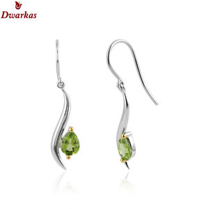 Boucles d'oreilles pendantes en argent sterling 925 à deux tons avec améthyste naturelle pierres précieuses rondes placage à l'or classique pour bijoux de filles de fête - Product Image 3