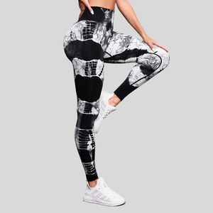 Nouveau design sans couture Tie Dye Yoga Push Up Leggings élastique hanche levage sport Leggins taille haute impression GYM Fitness Yoga pantalon - Product Image 6