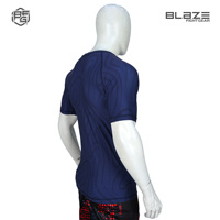 Rashguard à manches courtes sublimé personnalisé pour le BJJ, chemises de compression unisexes - 73% polyester/27% élasthanne