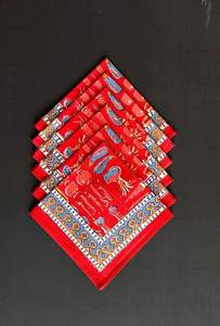 Offre Spéciale 100% coton fait à la main bloc imprimé brodé carré serviette de Table réutilisable pour les mariages meilleur prix approvisionnement en vrac - Product Image 2