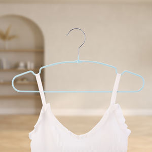 Venta al por mayor nuevas perchas <span class=keywords><strong>de</strong></span> traje <span class=keywords><strong>de</strong></span> metal recubierto <span class=keywords><strong>de</strong></span> PVC azul para <span class=keywords><strong>tintorería</strong></span> - Product Image 5