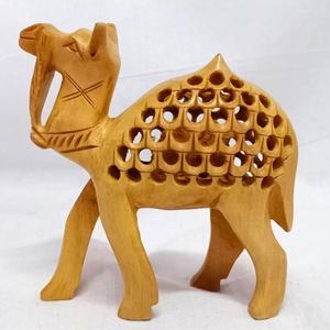 Bonito camello de madera indio de tamaño mediano con camello de madera recortado para decoración del hogar Idea de regalo de Navidad - Product Image 2