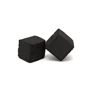 Vuông Cube vỏ dừa than không khói tro thấp Cube Hình dạng than cho hookah Shisha than