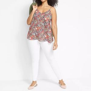 Venta al por mayor de tallas grandes camisetas sin mangas para mujer con tela suave transpirable personalizable de fábrica impresión por sublimación Premium Casual - Product Image 3