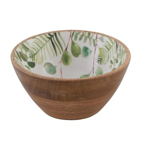 Vente en gros de salades en bois de manguier naturel avec vaisselle en émail faite à la main, parfaite pour les hôtels et les plats élégants - Product Image 4