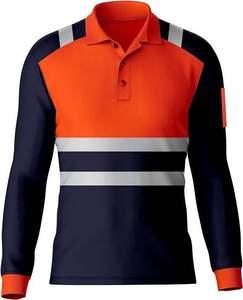 Chemises de travail de sécurité pour hommes en coton personnalisées de haute qualité, manches longues, chemises de garde, chemise de sécurité et de protection facilement accessibles - Product Image 2