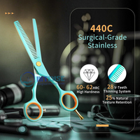 Ensemble de ciseaux de coupe professionnels avec rasoir en acier inoxydable ciseaux de coiffeur Salon de coiffure Kit pour hommes et femmes en gros