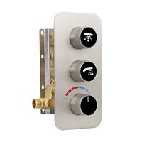 Robinet thermostatique élégant en laiton pour salle de bain, mitigeur de douche mural avec inverseur 2 voies