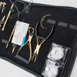 Kit de herramientas de extensión de cabello de acero inoxidable de grado quirúrgico Micro cuentas Microlink alicates de prensado Clips de seccionamiento herramienta de separación herramienta - Product Image 2