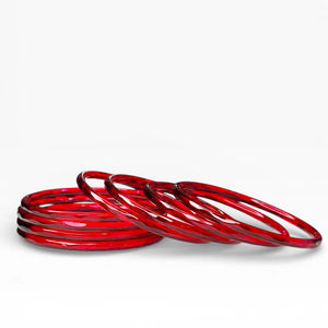 Bracelets en verre facetté de coupe émeraude rouge très vendus, bracelets tendance et légers pour femmes à prix de gros - Product Image 1