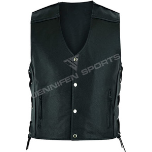 Gilets en cuir de motard authentiques, style décontracté, design unique, dernière collection, vente en gros - Product Image 1