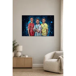 Impresión en Lienzo de Fida Ronaldo, Messi y Neymar en Camisetas de Selecciones Nacionales - Product Image 5