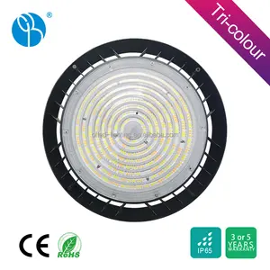 Akıllı kontrol CCT ayarlanabilir üç renkli 3000k,4000k,6000k yuvarlak highbay fabrika fiyat ufo led yüksek bay 100w 150w 200w