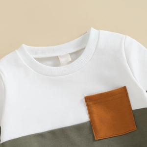 Ensemble de survêtement pour bébé à la mode pour garçons et filles Matériau en coton doux Vêtements de sport confortables Tenue décontractée pour bébé - Product Image 2