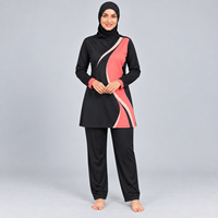 Ensemble 3 Pièces Modeste pour Femme, Nouvelle Collection, Vêtement Islamique de Haute Qualité avec Cristaux sur le Devant, Burkini 3 Pièces Modeste