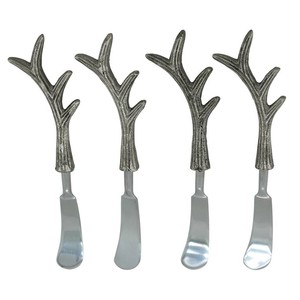 Juego de cuchillos con mango de asta de metal hechos a mano al mejor precio para servir queso en restaurantes y hoteles - Product Image 2