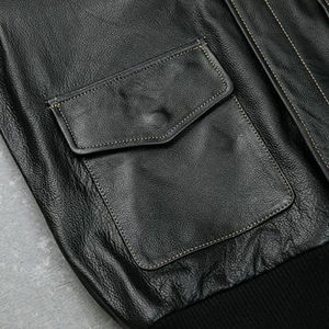 Pakistani Wholesale Sportswear Winter Leather Jacket Men OEM Customizable Waterproof Windproof Breathable <b>Canvas</b> Front - Product Image 5