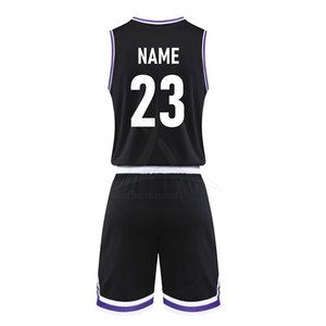 Tenues de basket-ball pour hommes avec logo personnalisé - Tailles plus grandes, respirantes, confortables, vêtements de basket-ball 100% polyester - Product Image 5