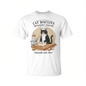 T-Shirt Cat Bakery Knead Em Kitty Biscuits - Categoria Prodotti Promozionali - Product Image 2
