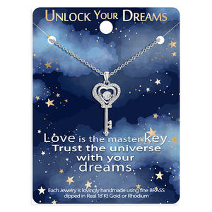 Moissanite हीरा दिल कुंजी हार घन Zirconia प्रशस्त जिक्रोन दिल कुंजी के लिए अवस्र्द्ध हार महिलाओं उपहार - Product Image 6