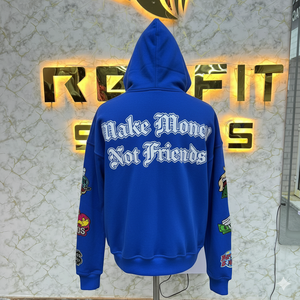 Vente en gros conception populaire meilleure qualité la plupart de la demande fermeture éclair sweat à capuche bouffée imprimé fabriqué en usine pas cher prix sweats à capuche hommes sweats à capuche pour hommes - Product Image 3