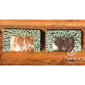 Pelo Real en piel oculta cuero tallado embrague teléfono caso elegante nuevo diseño gran oferta verde en relieve cuero occidental mujeres carteras - Product Image 1