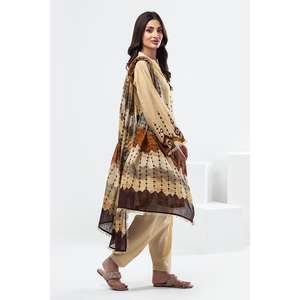 Traje de chifón beige de 3 piezas sin costuras para mujer, para uso diario - Product Image 6