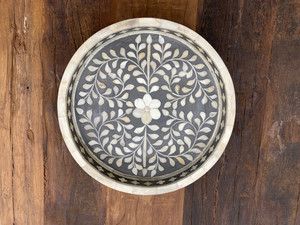 Bone Inlay Wood Round Durable Modern Serving Trays Most Selling Decorative Kitchenware <b>for</b> Hotels and Home Use by Artisan Craft - Product Image 6