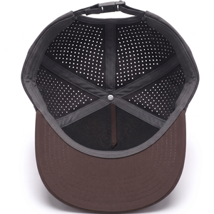 Unisex Perforated Baseball <b>Cap</b> Two Tone Color Adjustable 5 Panel Hat Breathable <b>Waterproof</b> Casual Sport Outdoor Custom Indonesia - Product Image 5