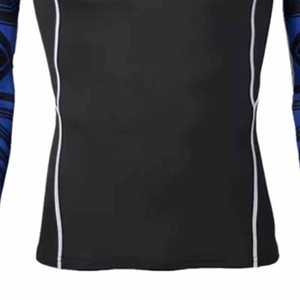 เสื้อคอมเพรสชั่นผู้ชายแบบสปันเด็กซ์พิมพ์ลายแบบซับลิเมชั่น แห้งเร็ว แขนยาว สำหรับกีฬา BJJ วิ่ง และกีฬาอื่นๆ - Product Image 6